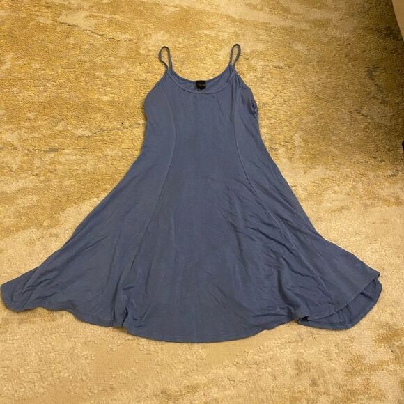 Blue spaghetti strap skater mini dress - Picture 1 of 4